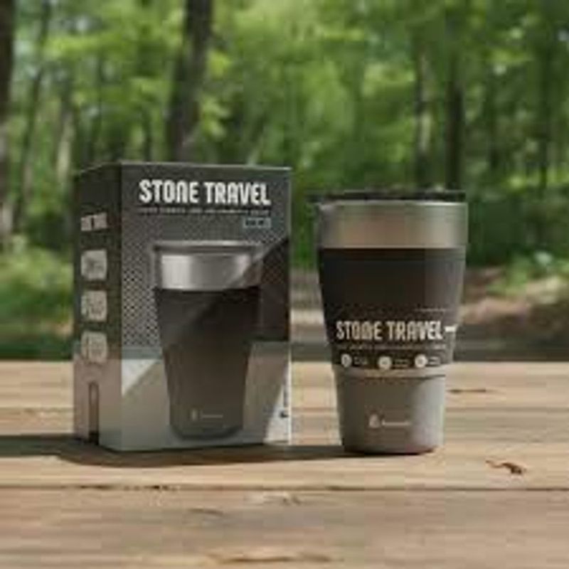 Copo T rmico Stone Brasfoot Degrad  Preto 500ml - 11984 1