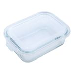 Pote de Vidro Retangular com Tampa 370ml   Mor 7801 0