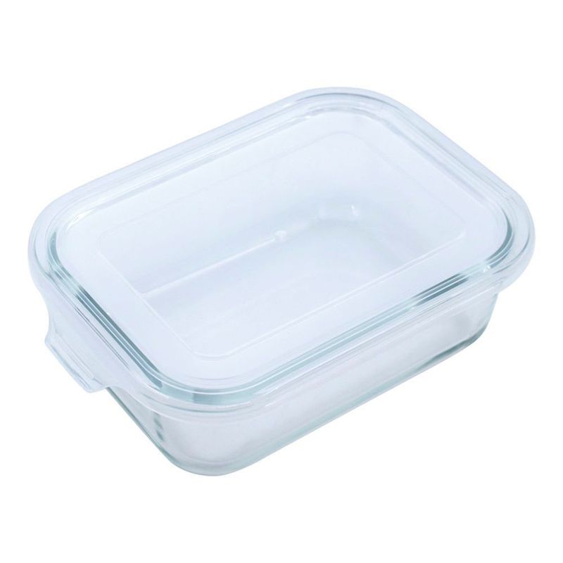 Pote de Vidro Retangular com Tampa 370ml   Mor 7801 0