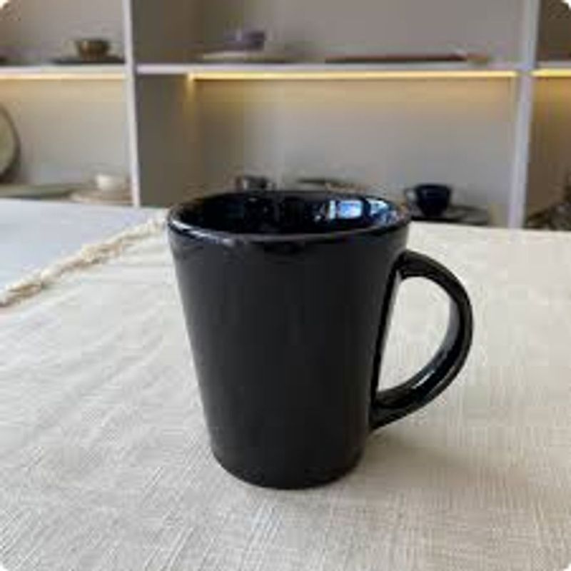 Caneca Biona Drop 250ml  Cer mica  Preta   8441 2