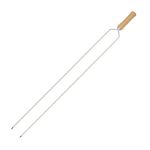 Espeto Duplo Mor 3209 A o Cromado Cabo Madeira 85cm 0