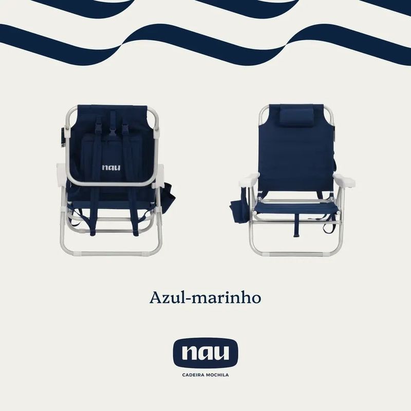 Cadeira Espregui adeira Mochila Nau Azul Marinho 6