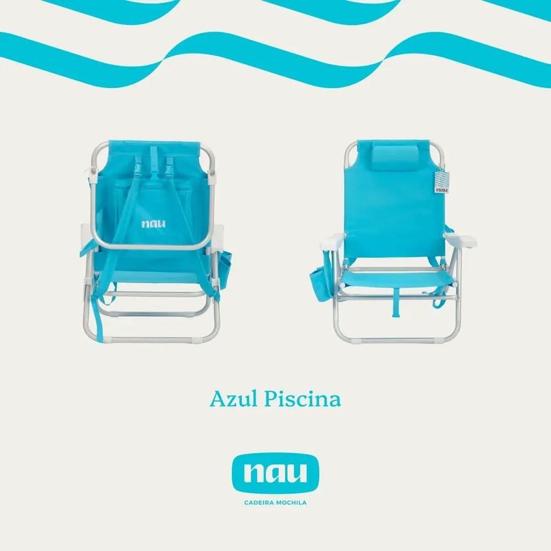Cadeira Espregui adeira Mochila Nau Azul Piscina 4