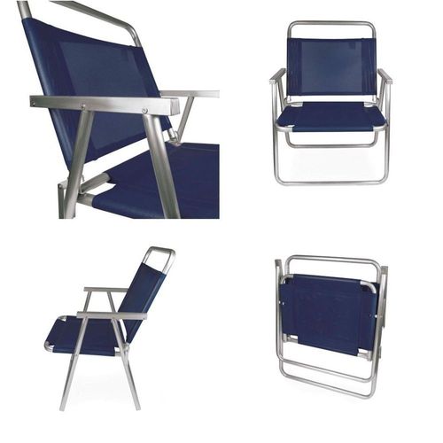 Conj. 2 Cadeiras Oversize Mor 213 Alumínio 140kg Azul