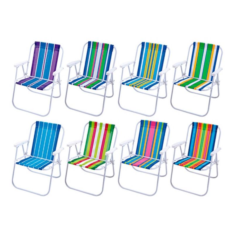 Conjunto 6 Cadeiras Praia Alta Pol  Aluminio Sortidas Mor 2101 0