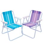 Conjunto Com 03 Cadeiras De Praia Infantil De A o Mor  Cores Sortidas - 2009 2