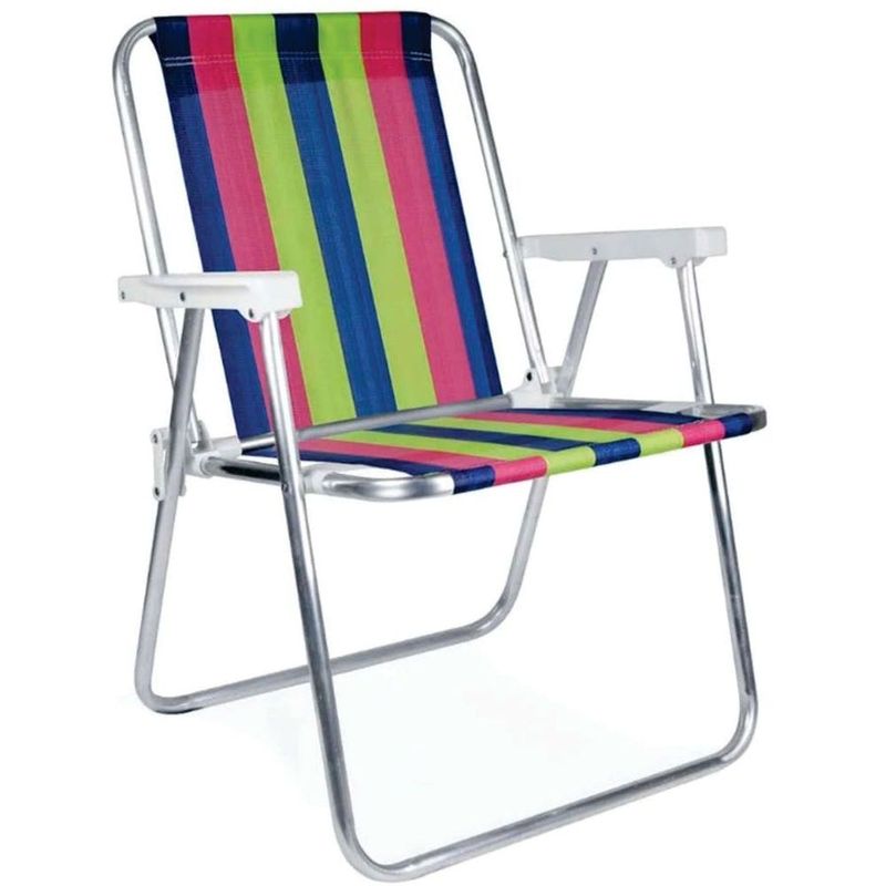 Conjunto 2 Cadeiras Praia Alta Pol  Aluminio Sortidas Mor 2101 0