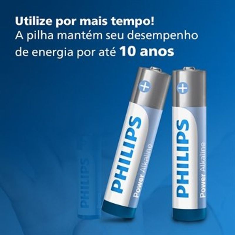 Pilha Alcalina Palito Aaa Philips Com 2 Unidades - Lr03p2b 59 4