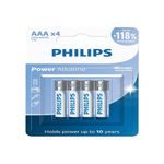Pilha Alcalina Palito Aaa Philips Com 4 Unidades - Lr03p4b 59 1