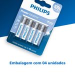 Pilha Alcalina Palito Aaa Philips Com 4 Unidades - Lr03p4b 59 2