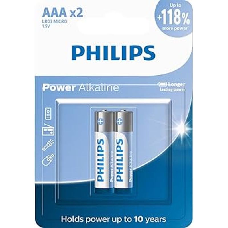 Pilha Alcalina Pequena Aa Philips Com 2 Unidades - Lr6p2b 59 1