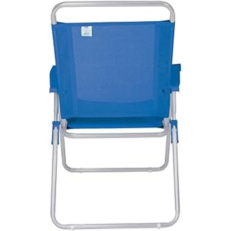 Conjunto Com 04 Cadeiras Reclin vel Mor Boreal Alum nio Azul- 2168 1