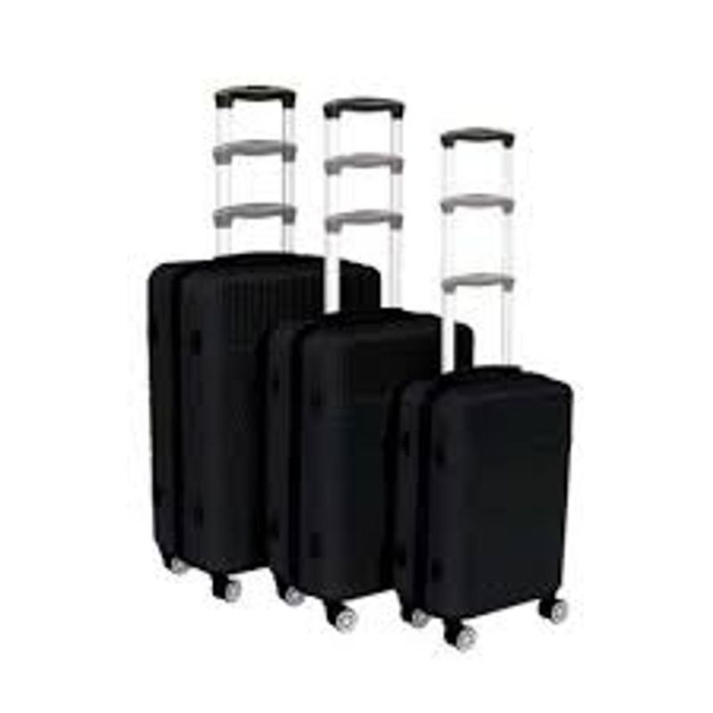 Conjunto De Malas De Viagem Mor P M G Em Abs  Preto - 8620 1