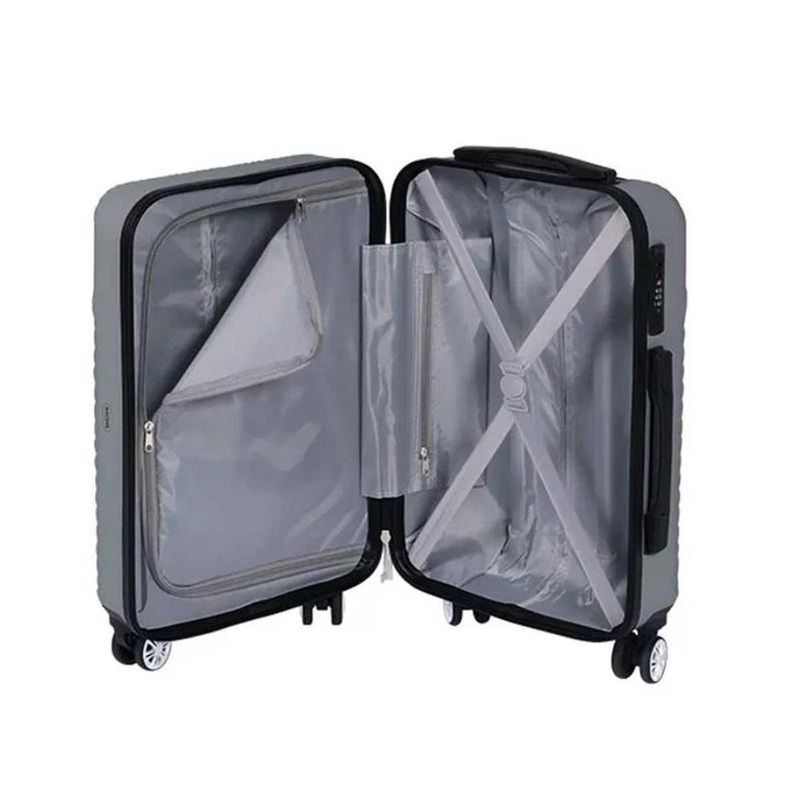 Mala De Bordo Mor Em Abs  Cinza - 8623 2