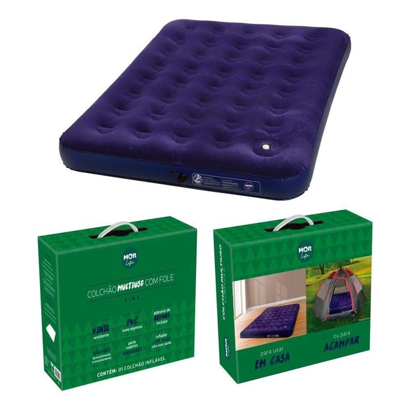 Colch o Infl vel Multiuso Mor Casal  com Fole - 9072 5