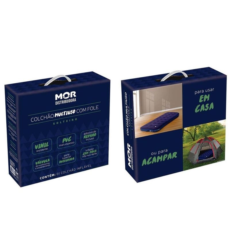 Colch o Infl vel Mor Solteiro  com Fole - 9071 1