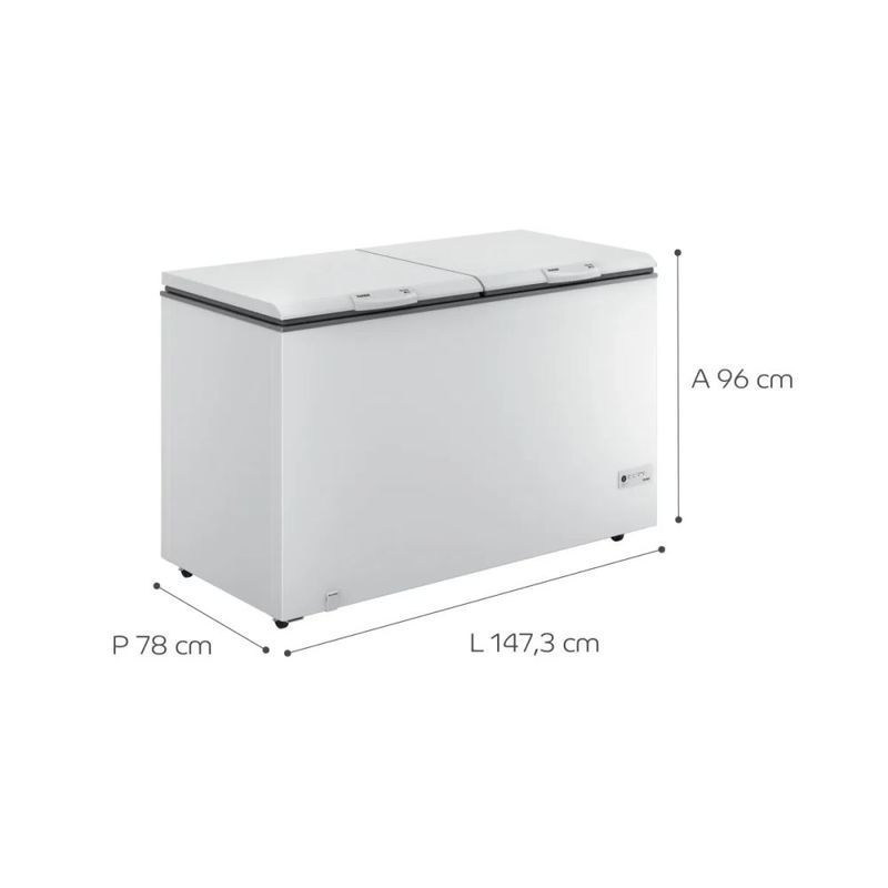 Freezer Horizontal Consul 2 Portas  534L  Branco - CHB53 220V 6