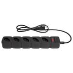 Protetor Eletr nico Intelbr s 5 Tomadas Preto  Cabo de 1m - EPE 205PT 1