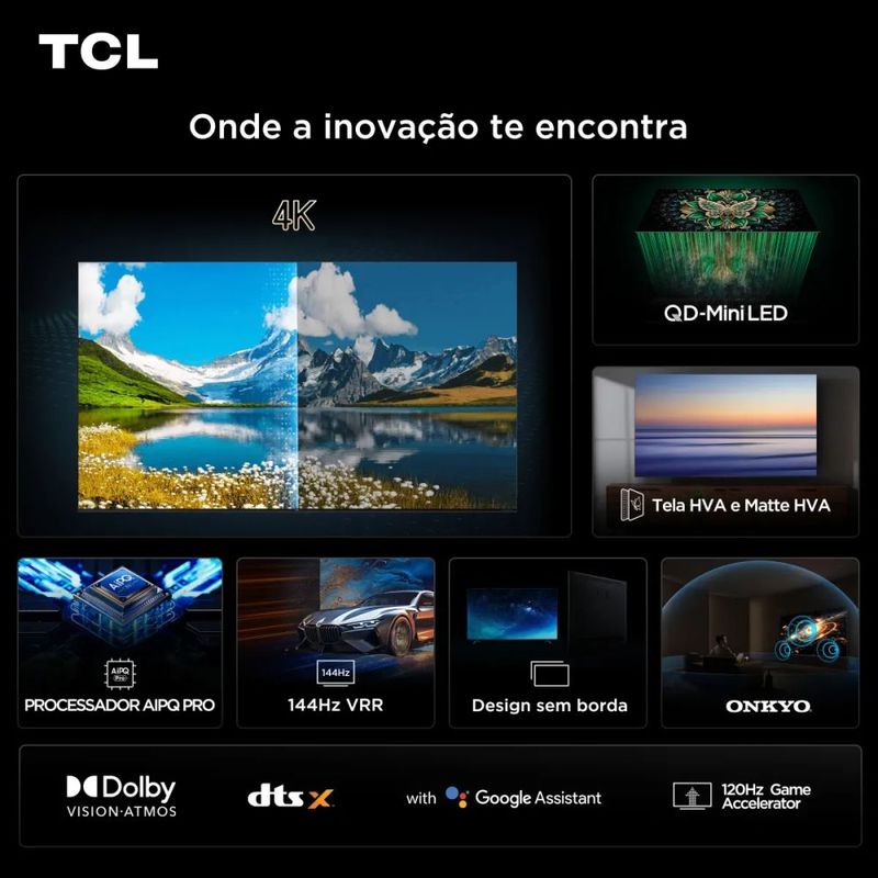 TV QLED Tcl 65P7K Smart 65  4K 8