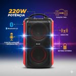 Caixa Amplificada Amvox ACA600 Bagvox Vermelha 600W 6