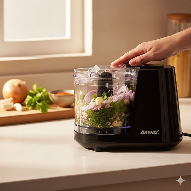 Mini Processador Amvox  Preto - Apr 1001 220v 6