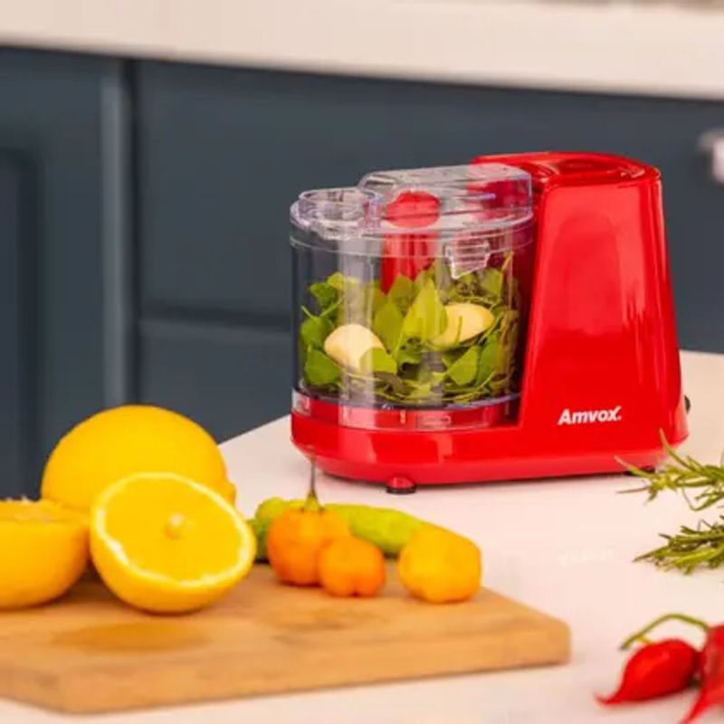 Mini Processador Amvox  Vermelho - Apr 1001 220v 3