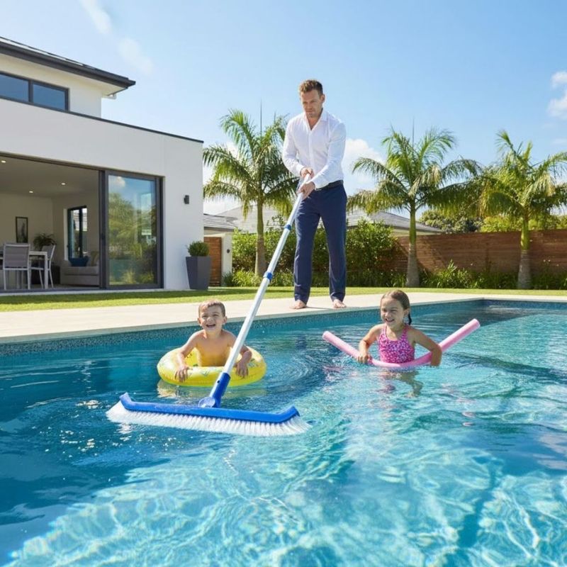 Escova Piscina Brustec Curva Mini 02 0028 4