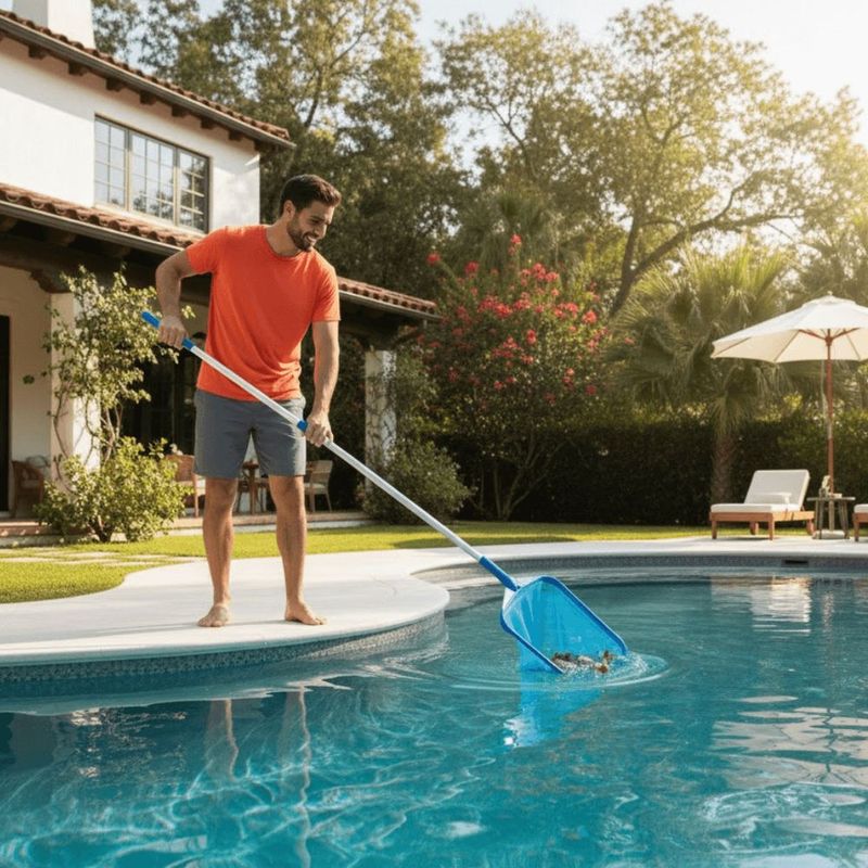 Peneira Piscina Brustec Mini Nylon Borda Ext  04 0022 4