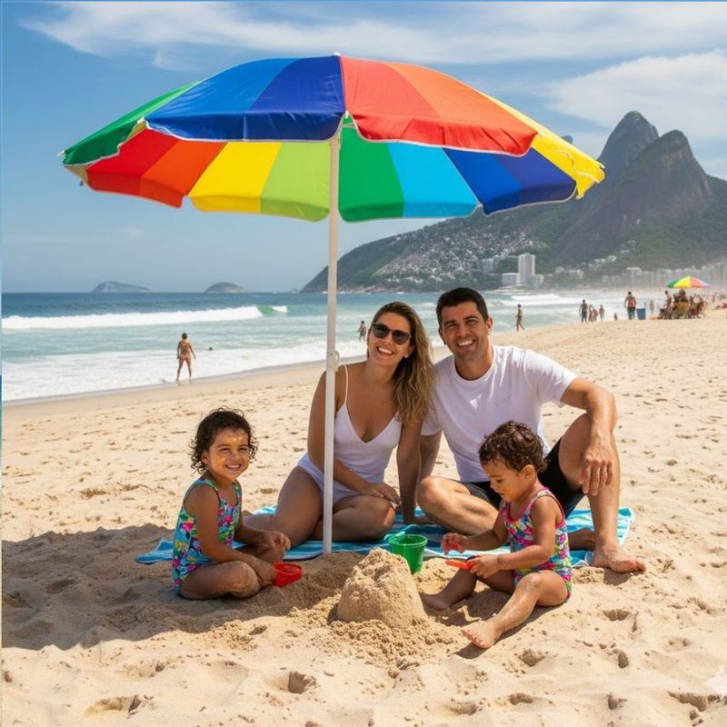 Guarda-Sol Mor Rainbow 2 20m Alum nio e Poli ster com FPS 100 6