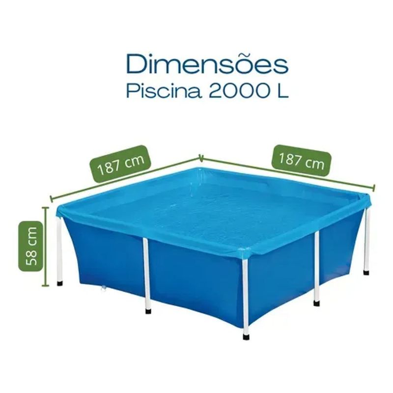 Piscina Mor 1004 Standard 2000L Ret  A o Ep xi Azul 4
