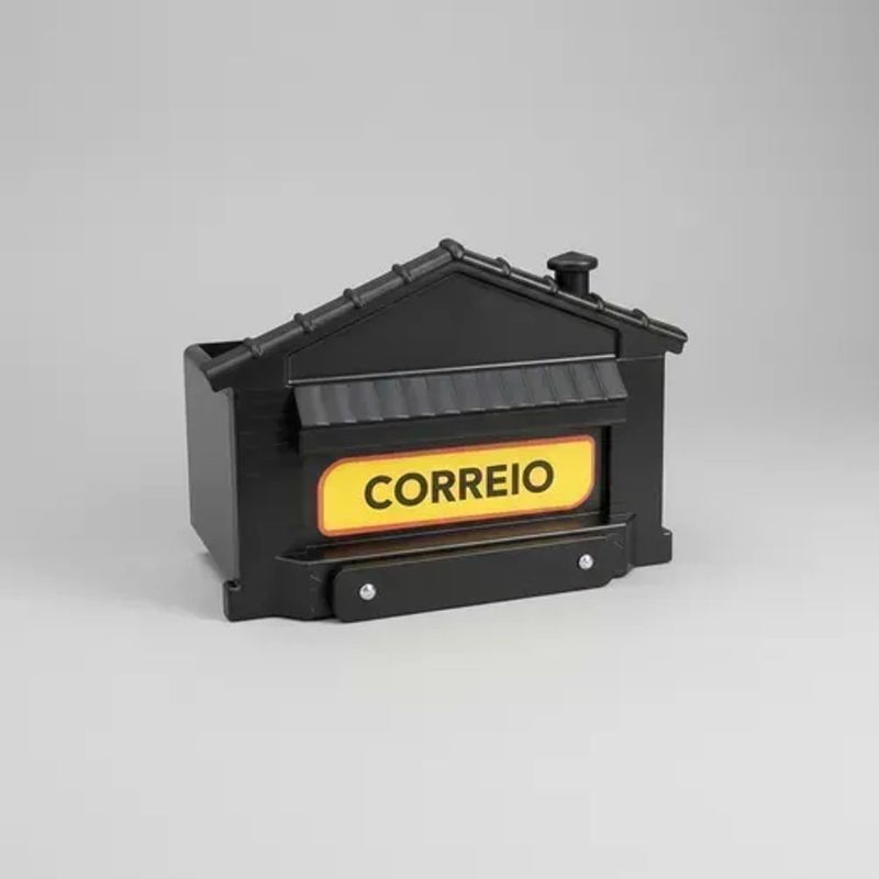 Caixa Correspond ncia Pl stica Casinha Preta Paraboni 0