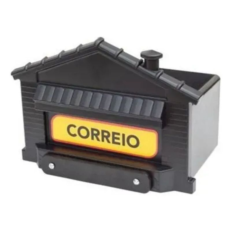 Caixa Correspond ncia Pl stica Casinha Preta Paraboni 1