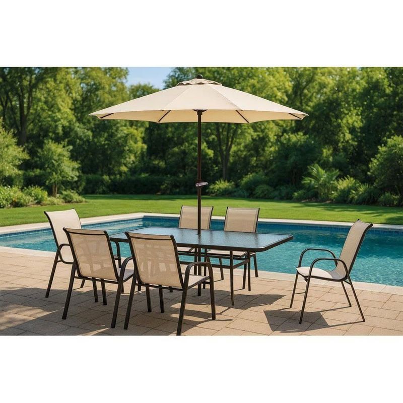 Conjunto Jardim Mor Texas 9211 6 Cadeiras Bege 1