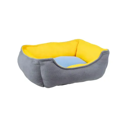 Cama Pet Mor Retangular P Azul/Amarela 60020180