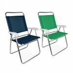 Kit 2 Cadeiras Alta Master Alum nio Dobr vel Mor Azul 7