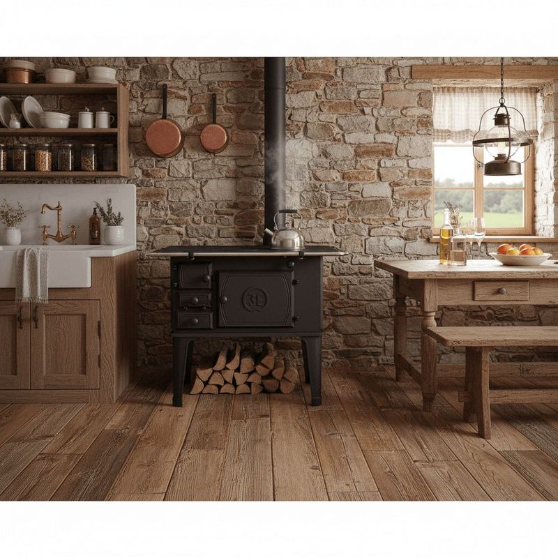 Fog o a Lenha de Ferro 3E N2 sem Tampa - Sa da Lado Direito 4