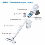 Aspirador de P  Vertical Makita CL106FDZW  12V - Bivolt 4