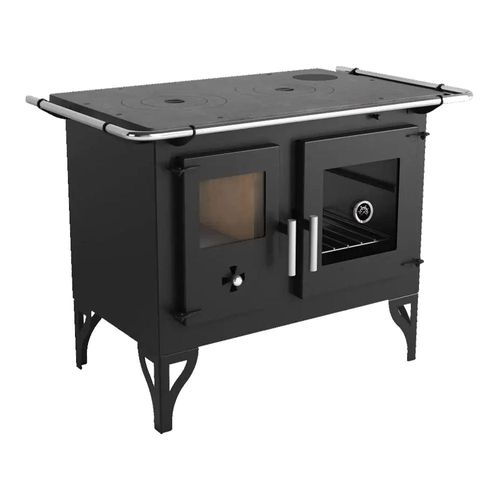 Fogão a Lenha Metávila N1 Barcelona F700F Grafite - Saída Lado Direito