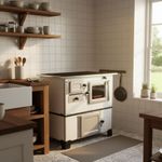 Fog o a Lenha Hansen N1 Gabinete Luxo Inox Chapa Vitrocer mica - Sa da Esquerda 1