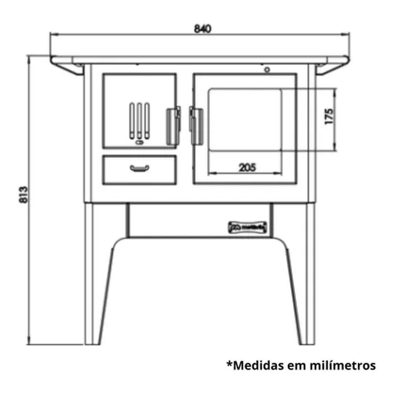 Fog o Lenha Metavila Capadocia V740f Fe-Sa da Lado Esquerdo 3