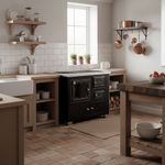 Fog o a Lenha HMD Romano Preto com Chapa Vitrocer mica - Chamin  Sa da Lado Esquerdo 3