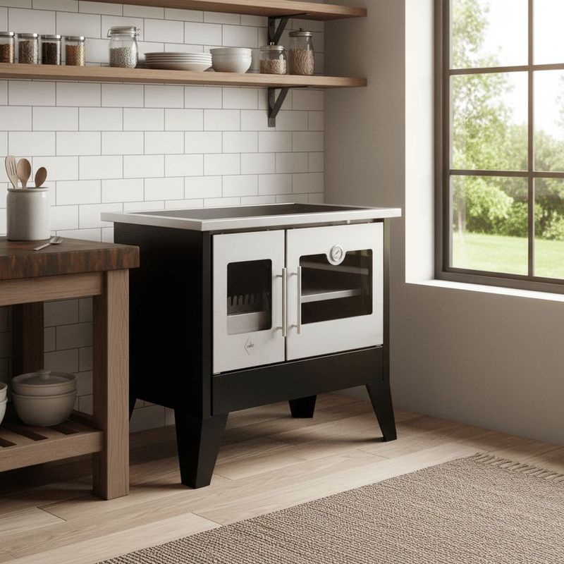 Fog o   Lenha Trentino Vitro HMD Preto - Sa da Lado Direito 1