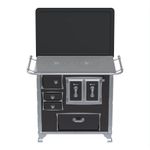 Fog o A Lenha Venax N1 Gabinete Gii S culo Xviii Preto Com Tampa - Chamin  Sa da Lado Direito 1