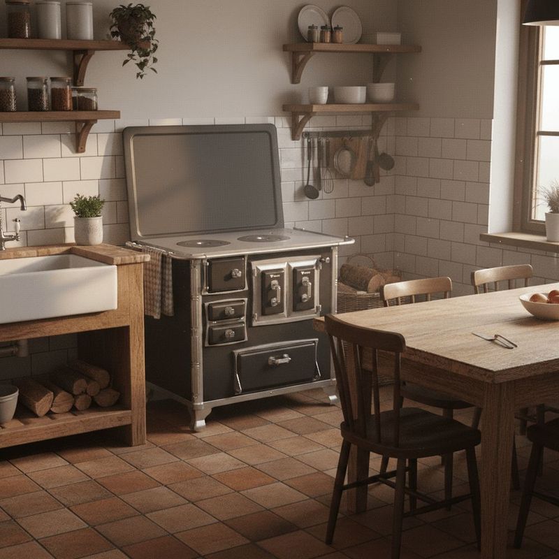 Fog o A Lenha Venax N1 Gabinete Gii S culo Xviii Preto Com Tampa - Chamin  Sa da Lado Direito 2