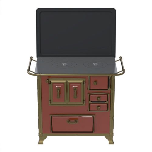 Fogão A Lenha Venax N1 Gabinete Gii Século Xviii Renaissance Tabaco Com Tampa - Chaminé Saída Lado Esquerdo