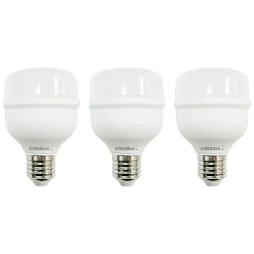Kit 3 Lâmpadas Alta Potência Cristallux 30W 6500K
