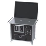 Fog o a Lenha Venax  N 2 Gabinete Gii S culo XVIII Preto com Tampa - Chamin  Sa da Lado Esquerdo 0