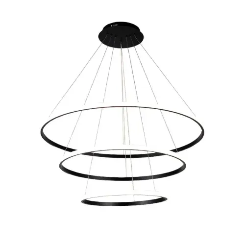 Lustre Deccor Armor 48W 3000K Preto Cristallux - 221827