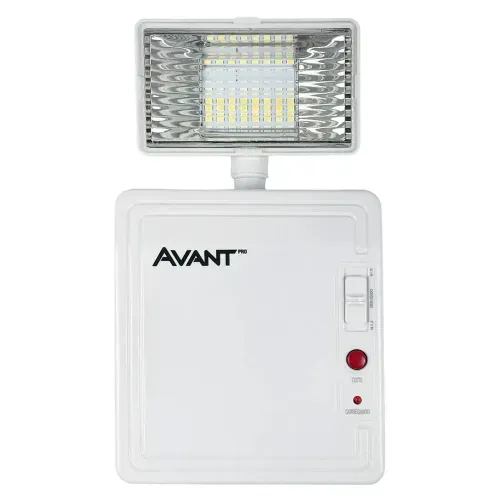 Luminária de Emergência Bloco LED 2W 300LM 6000KBranca –  Avant