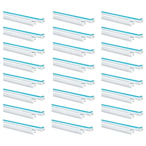 Kit Com 24 Canaletas Para Superfície 13x5mm Com Adesivo Dexson Schneider, Branco - Dxn10031